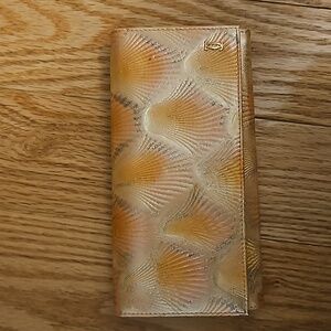 CARTIER Pink and Orange Seashell Wallet Clutch